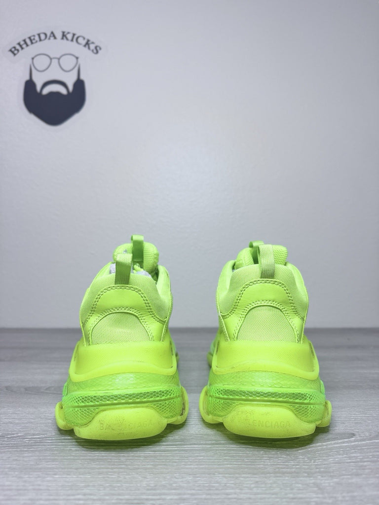 Size 44 EU/11 US - Balenciaga Triple S Men’s Sneakers Neon Green Volt Authentic