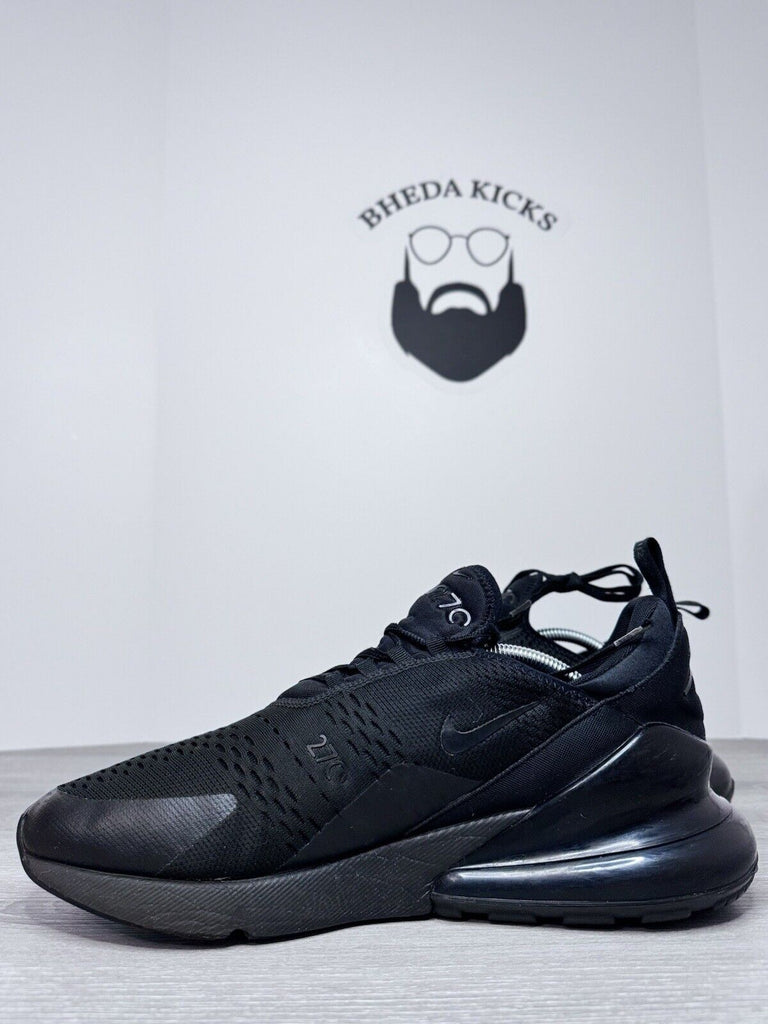 Size 13 - Nike Air Max 270 Low Mens Triple Black Running Training AH8050-005