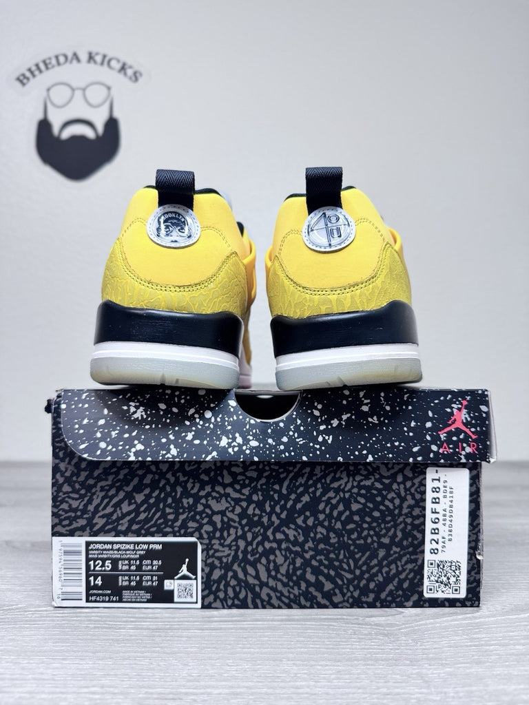 Size 12.5 - Air Jordan Spizike Low Premium Lighting Yellow HF4319 741 Men's