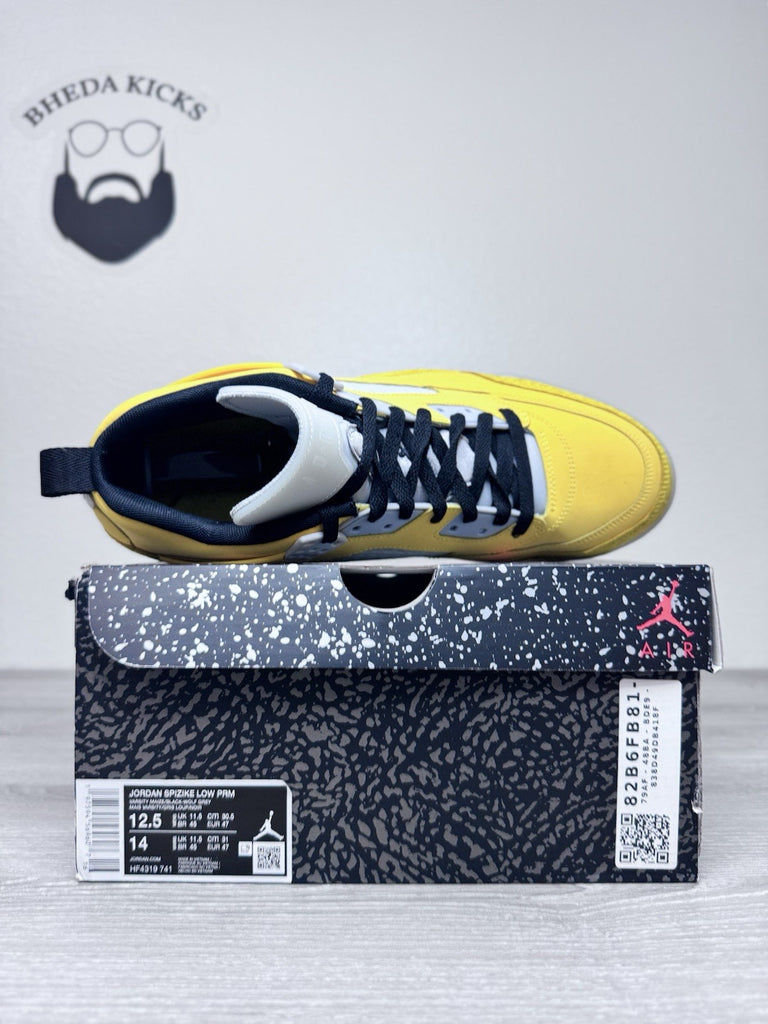 Size 12.5 - Air Jordan Spizike Low Premium Lighting Yellow HF4319 741 Men's