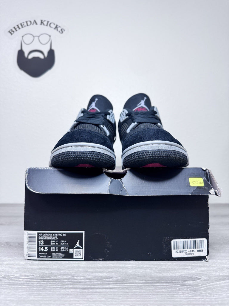Size 13 - Nike Air Jordan 4 Retro SE Black Canvas 2022 Men's Shoes DH7138-006