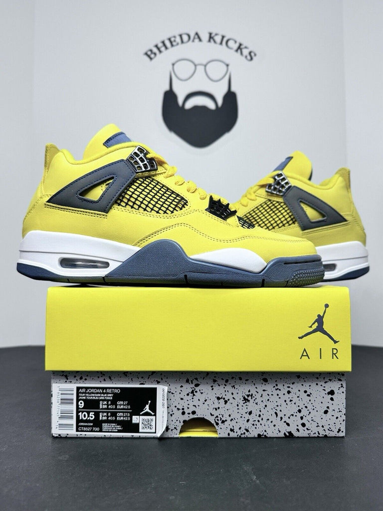 NEW DS Nike Air Jordan 4 Retro Lightning 2021 CT8527-700 Authentic Men’s Size 9