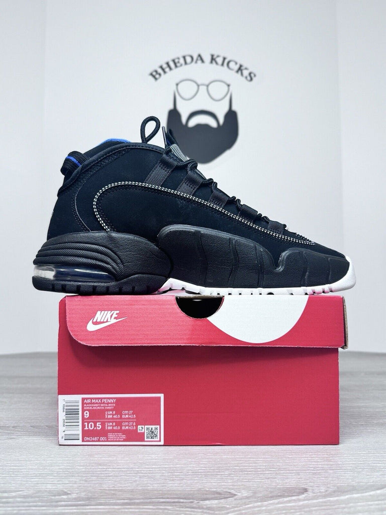 Size 9 - Nike Air Max Penny 1 Orlando Black Varsity Royal DN2487-001 Preowned