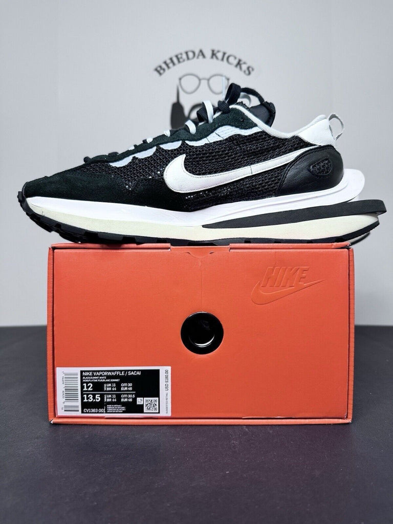 Nike Sacai X Vapor Waffle Black White CV1363-001 Preowned Og Men’s Size 12