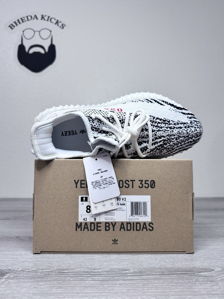 Size 8.5 - adidas Yeezy Boost 350 V2 Low Zebra CP9654 Brand New
