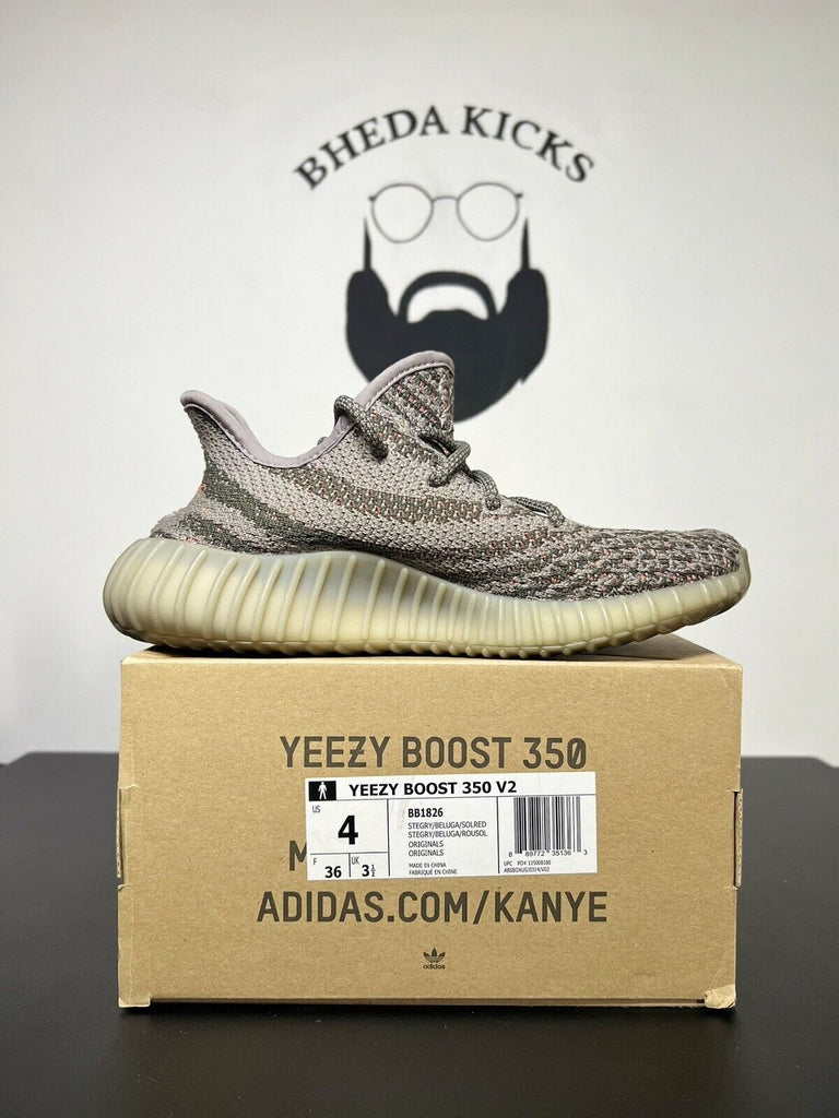 Adidas Yeezy Boost 350 V2 Beluga Size 4 BB1826 Preowned Men’s Sneaker Authentic