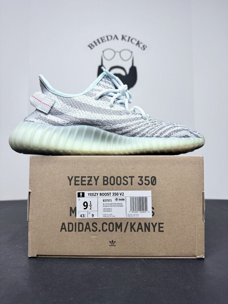 Adidas Yeezy Boost 350 V2 Low Blue Tint B37571 Preowned Og Men’s Size 9.5