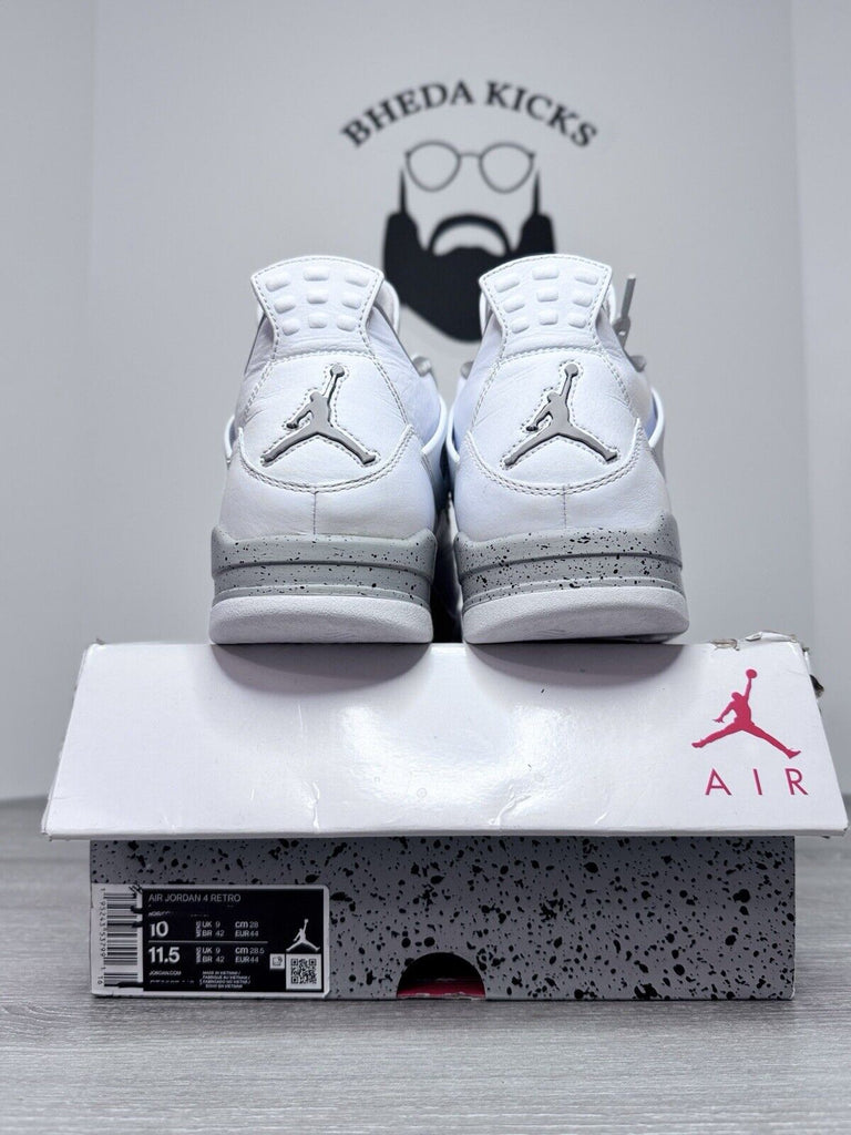 Size 10 - Nike Air Jordan 4 Retro White Oreo 2021 CT8527-100 Preowned