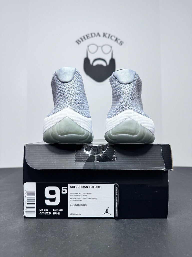 NEW Nike Air Jordan Future Wolf Grey 656503–004 White Gray Preowned Men Size 9.5