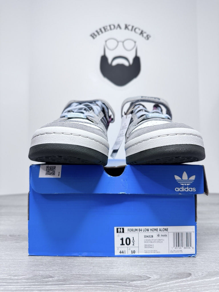 Size 10.5 - Adidas Forum 84 Low Home Alone 2 Shoes Grey Black ID4328 Mens NEW DS