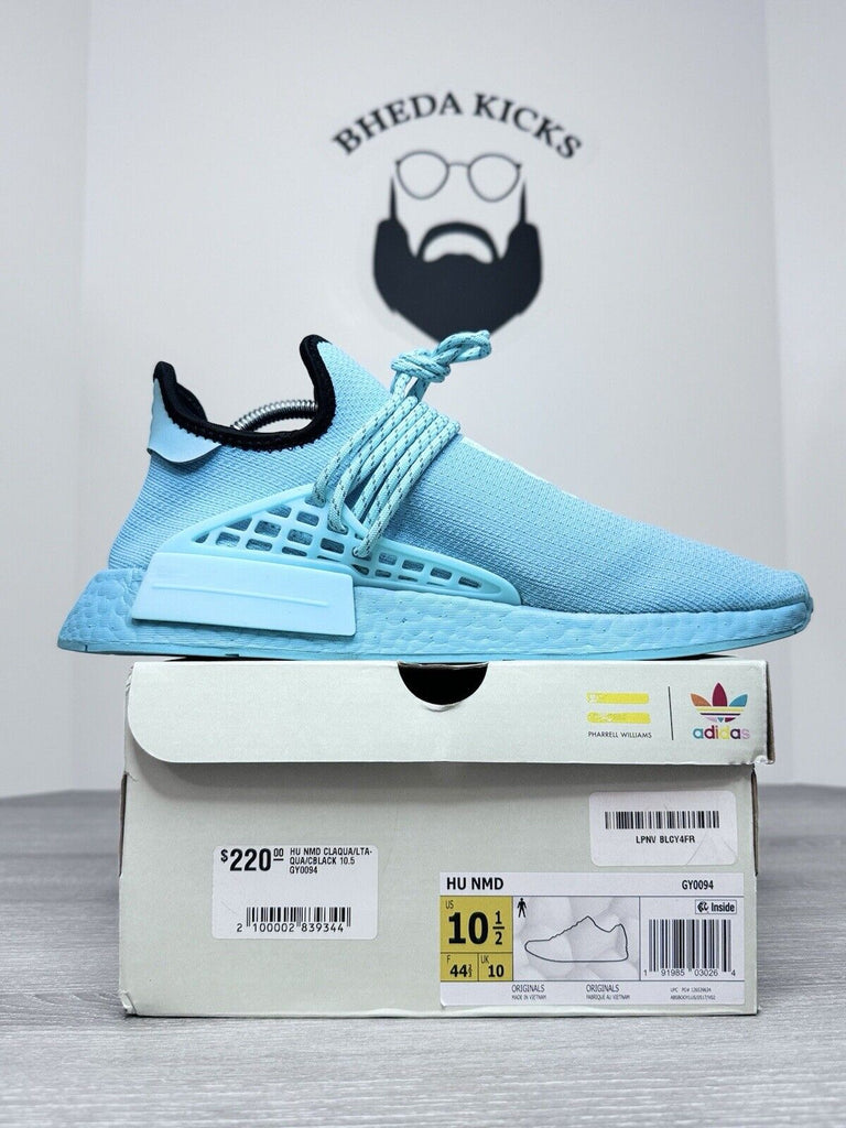 Size 10.5 - Adidas NMD Human Race x Pharrell Aqua  Sneakers GY0094