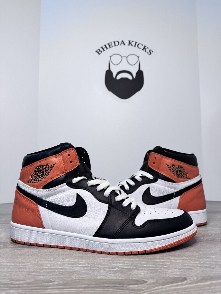 Size 14 - Jordan 1 Retro High Electro Orange 555088-180 Preowned Og Customized