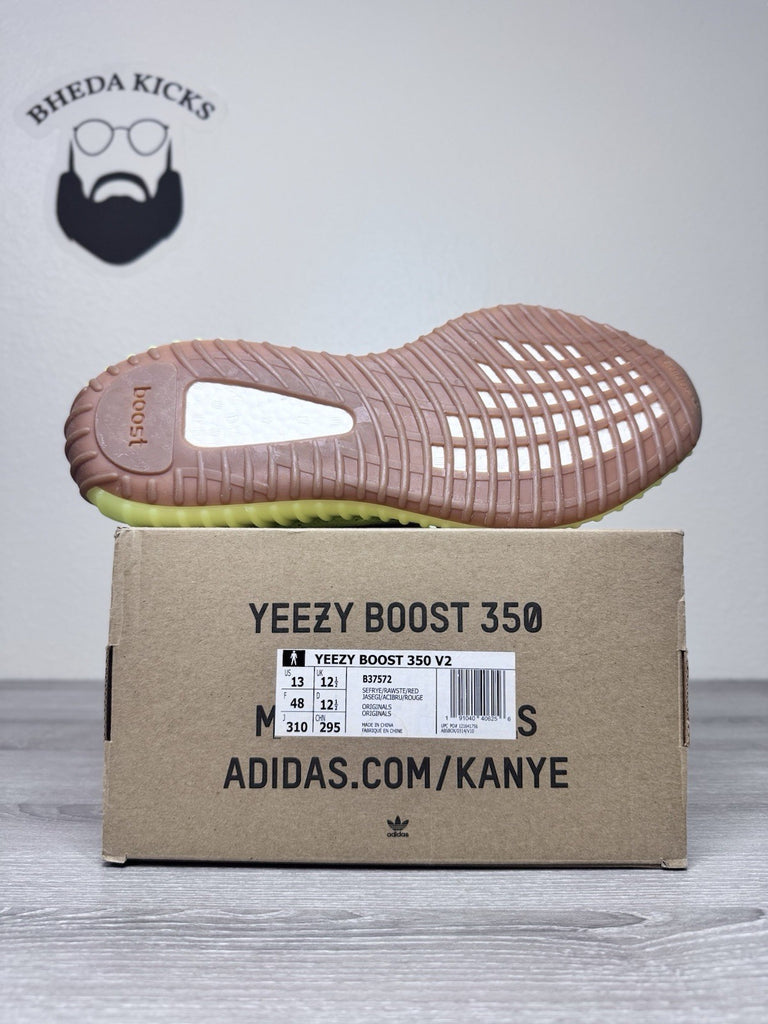 Size 13 - adidas Yeezy Boost 350 V2 Low Semi Frozen Yellow Brand NEW DS