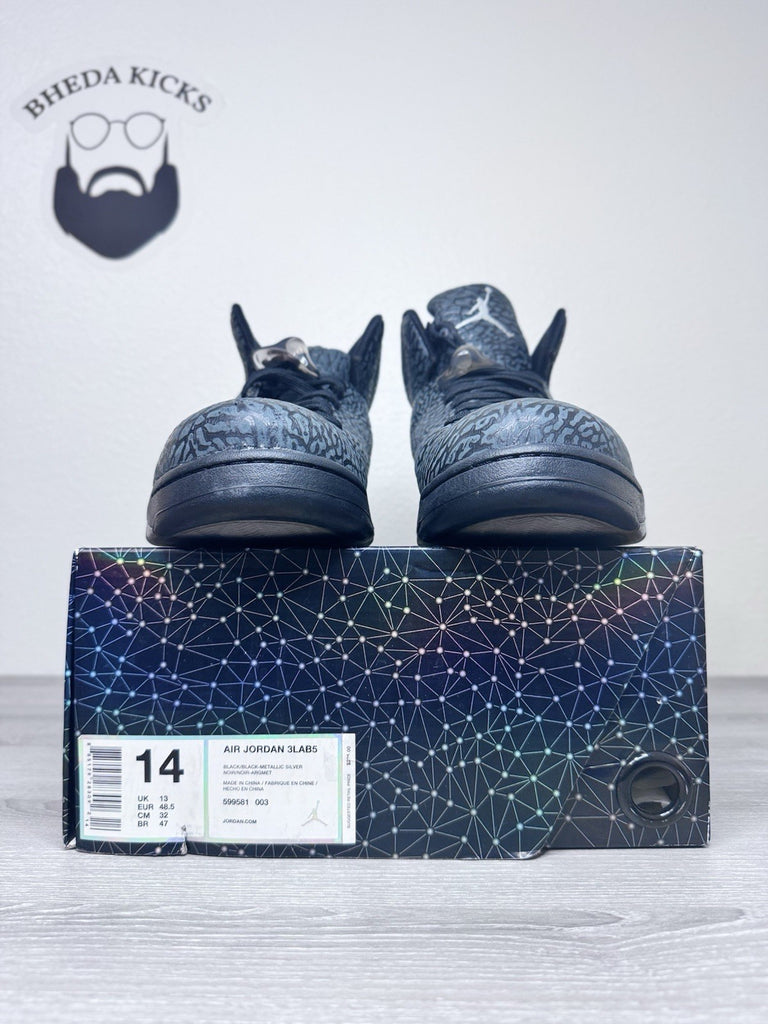 Size 14 - Air Jordan 5 Retro 3Lab5 Elephant Print 599581-003 Preowned Authentic