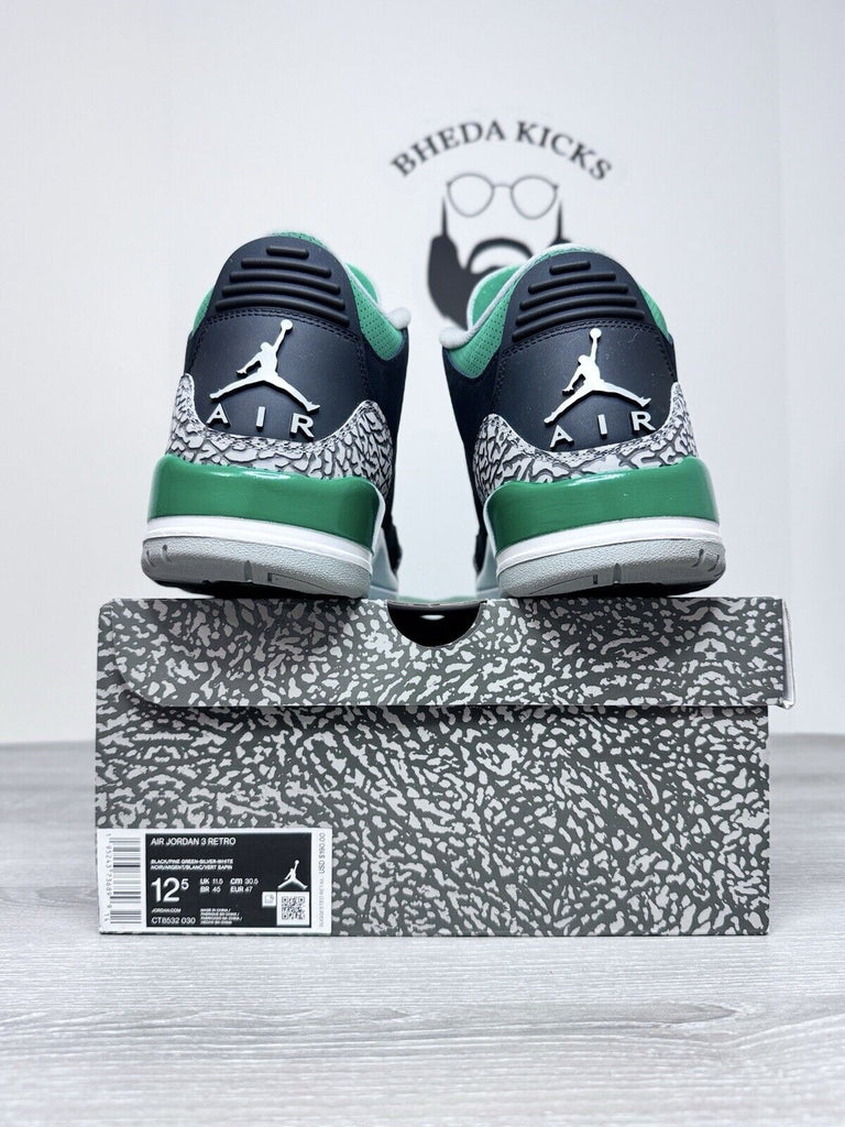 Size 12.5 - Jordan 3 Retro Pine Green 2021 CT8532-030 Preowned Og Authentic