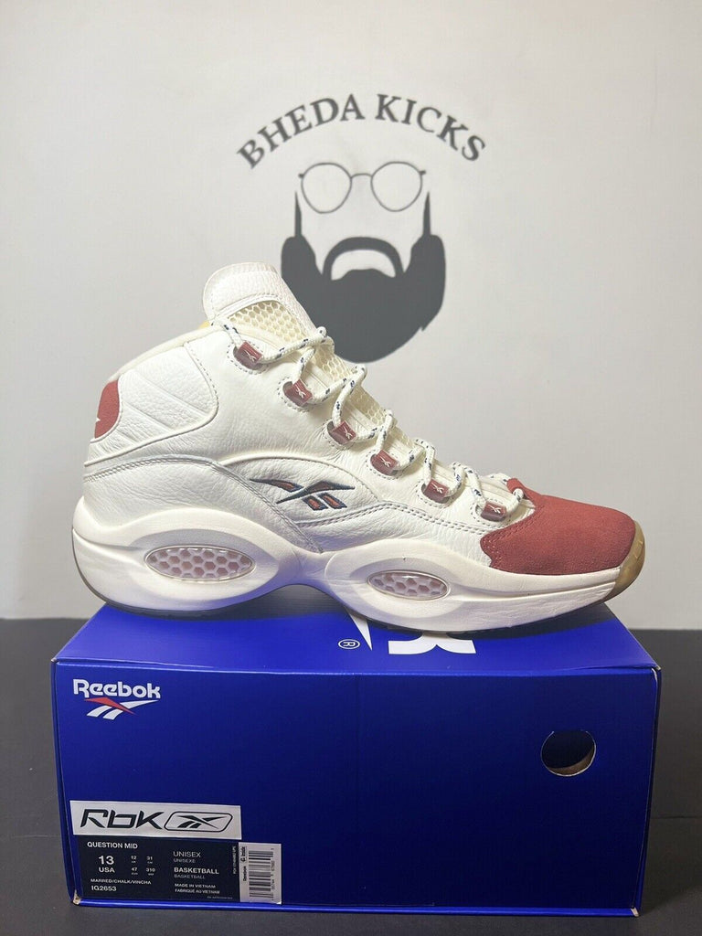 Reebok Question Mid ASG White Vintage Red Toe IG2653 Allen Iverson Size 13 Rare