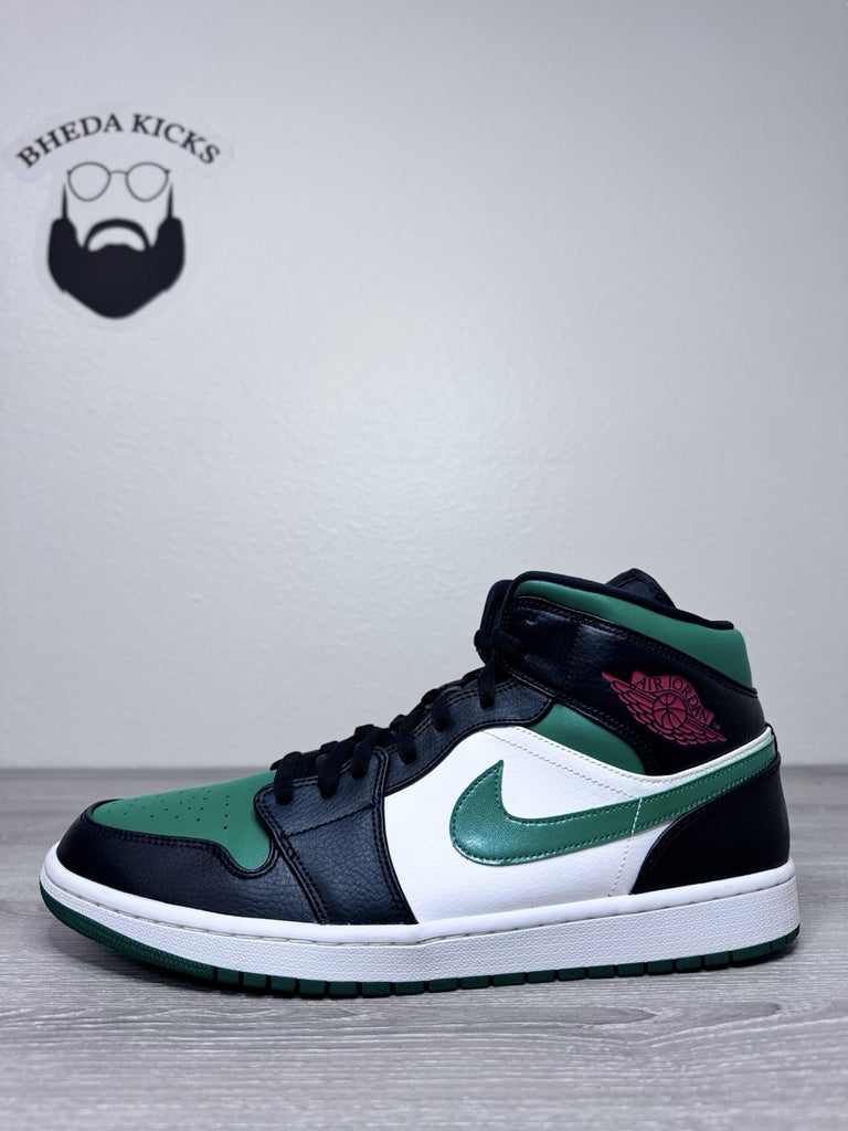 Size 14 - Air Jordan 1 Mid Pine Green 554724-067 Preowned Authentic Rare