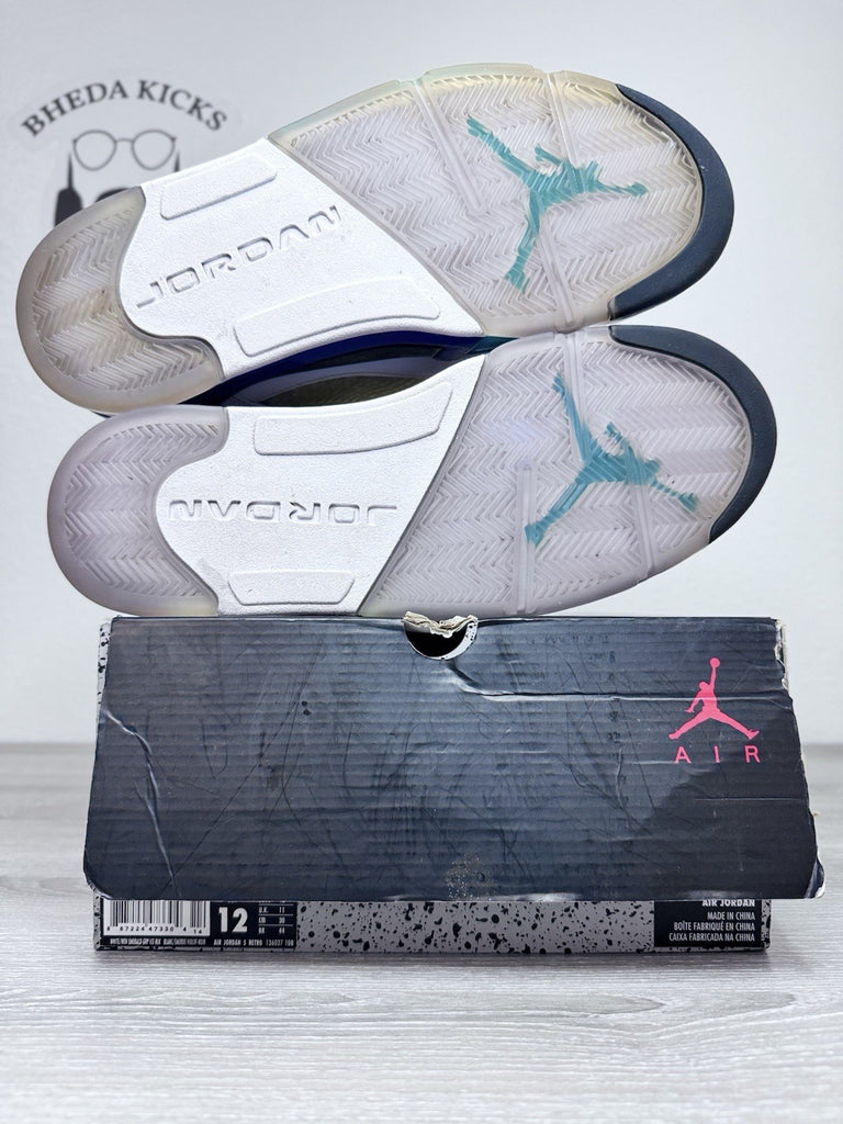 Size 12 - Nike Air Jordan 5 Retro Grape 2013 White Purple Black 136027-108