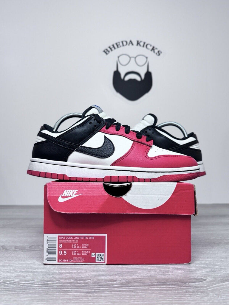 Size 8 - Nike Dunk Low EMB x NBA 75th Anniversary Bulls 2021 DD3363-100 Preowned