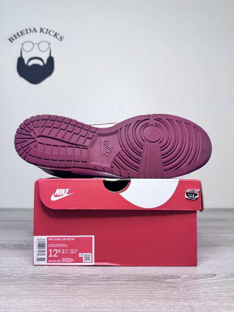 Size 12.5 - Nike Dunk Low Retro Team Red White DD1391-601 Men's Worn Once