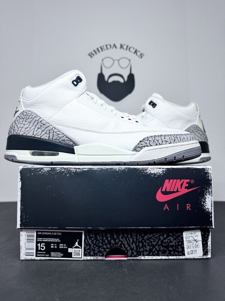 Nike Air Jordan 3 Retro White Cement Reimagined DN3707-100 OG Men’s Size 15