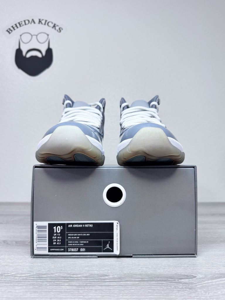 Size 10.5 - Air Jordan 11 Cool Grey 2010 Retro Mens Sneakers 378037-001 New
