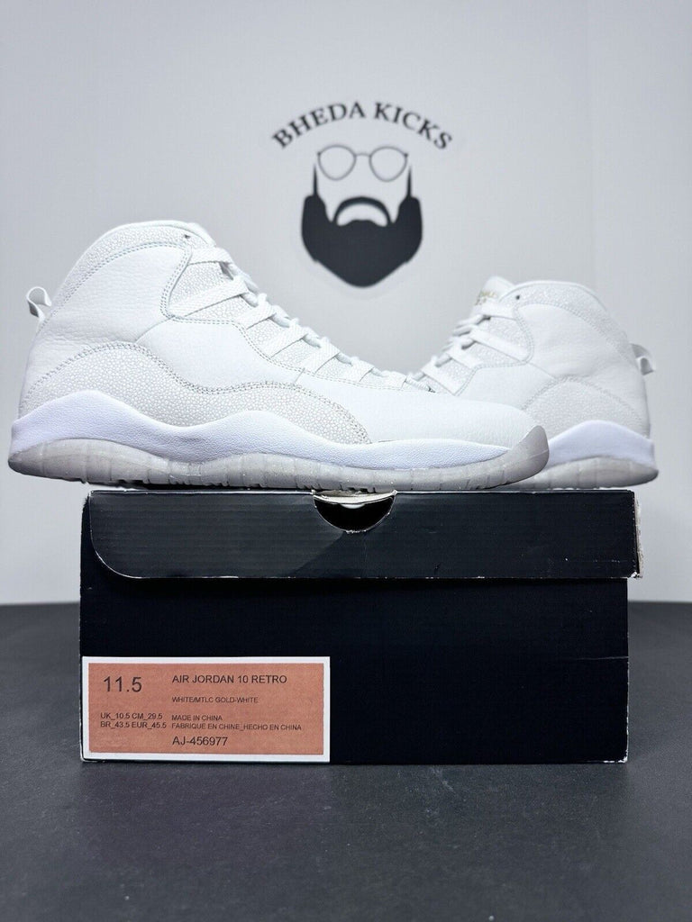 NEW DS Jordan 10 OVO White (Sample Pair) AJ-456977 Authentic Men’s Size 11.5