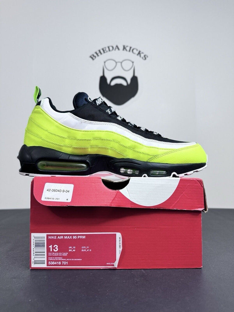 Nike Air Max 95 PRM “Reverse Volt” Preowned Og Authentic 538416-701 Men Size 13