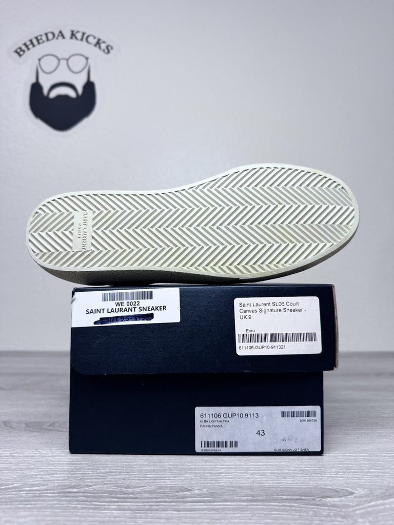 Size 43 EU / 10 US - Saint Laurent Court Canvas Signature Sneaker Preowned