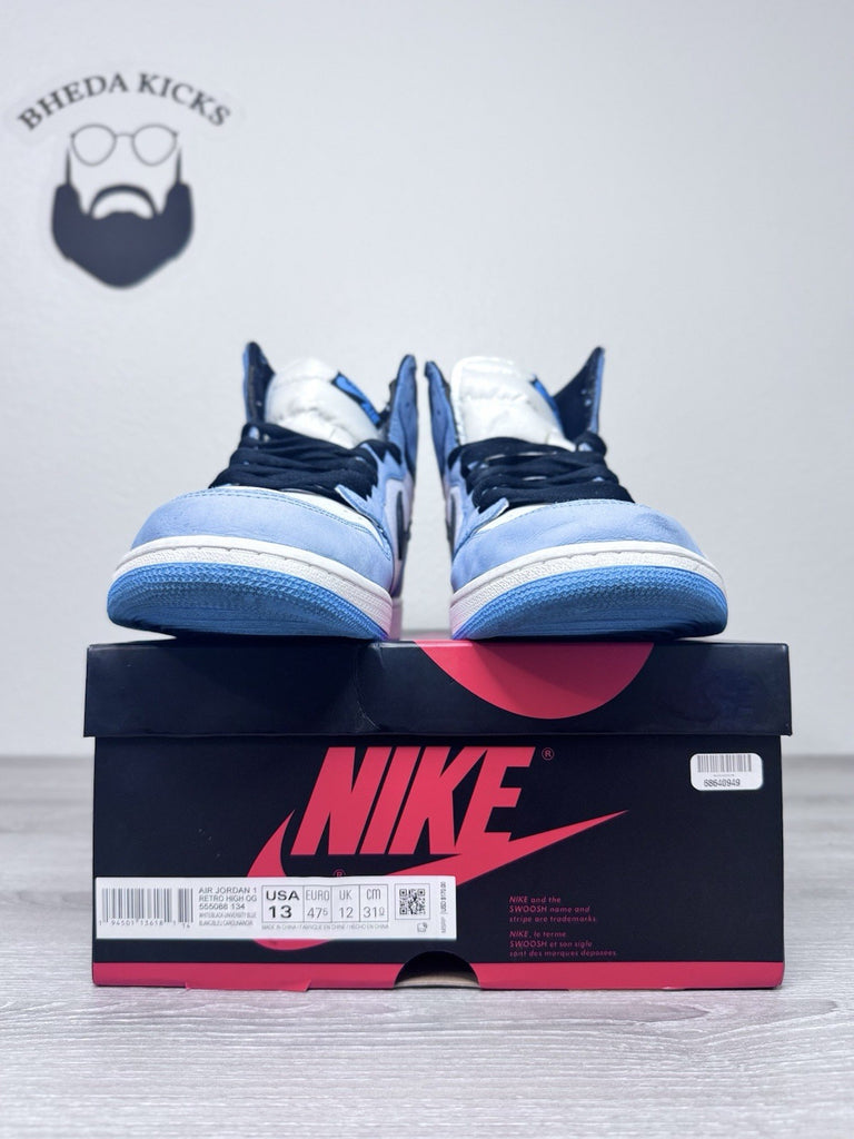 Size 13 - Jordan 1 Retro OG High University Blue 555088-134 Authentic Preowned
