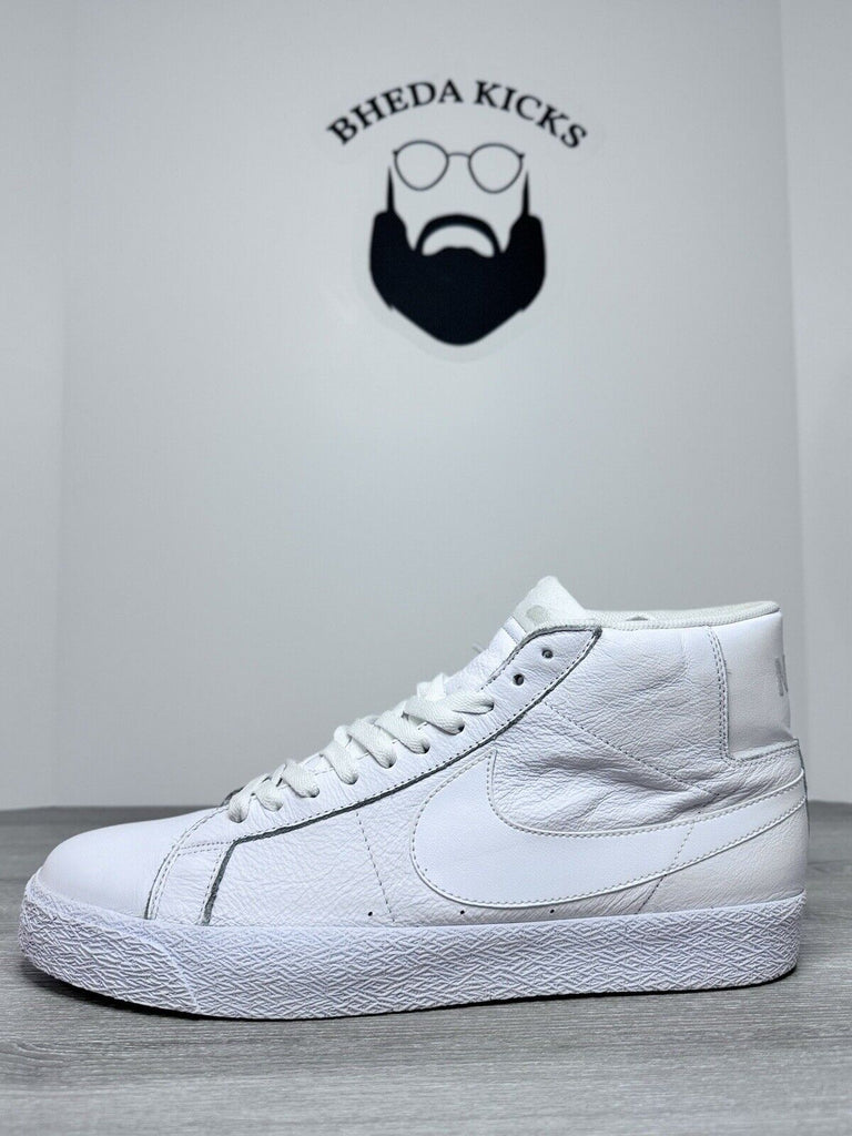 Size 13 - Nike Zoom Blazer SB Mid Triple White Men Shoes 864349-105 Og