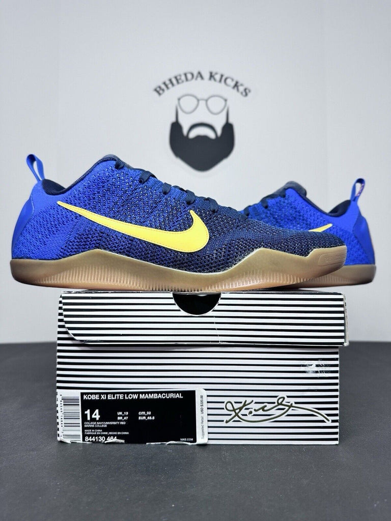 Nike Kobe 11 XI Elite Low Mambacurial Barcelona 844130-464 Preowned Size 14