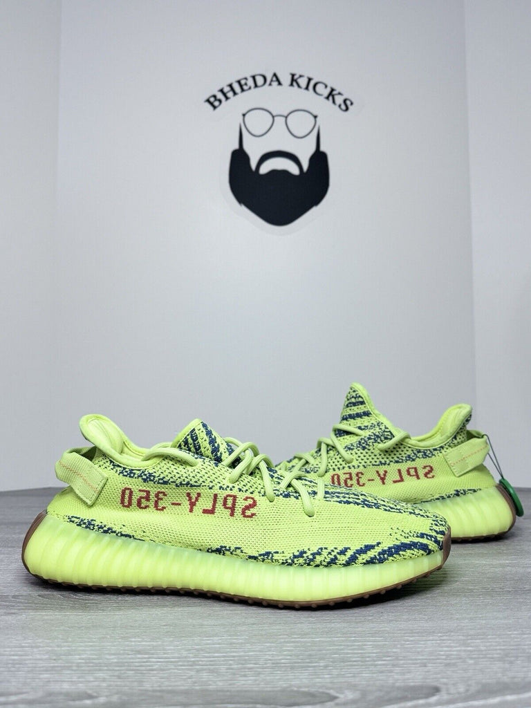 Size 10 - Adidas Yeezy Boost 350 V2 Semi Frozen Yellow Green B37572 Men’s NEW DS