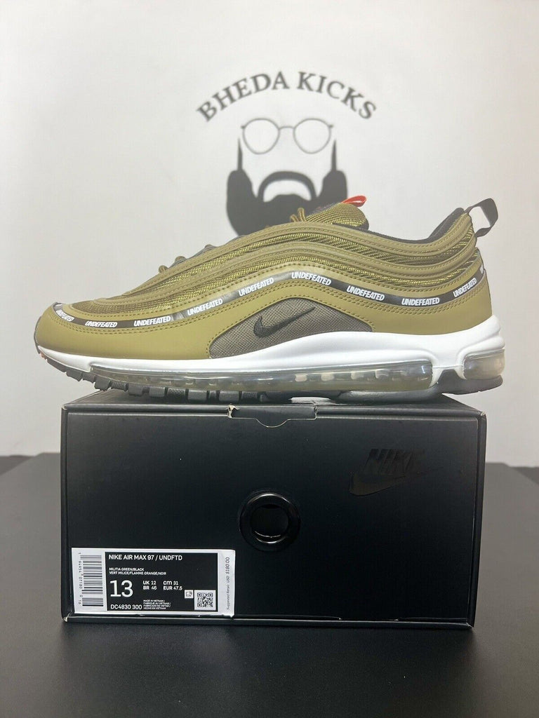 Nike Air Max 97 Undefeated Black Militia Green 2020 DC4830-300 Size 13 Preowned