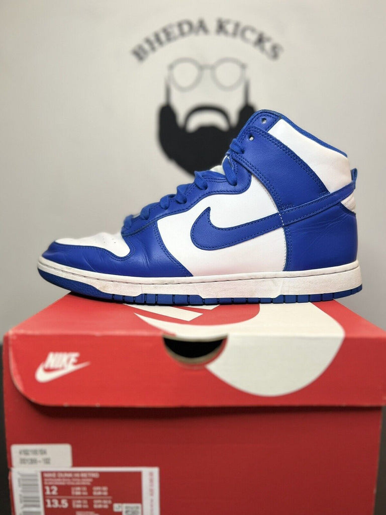 Nike Dunk Hi Retro Game Royal Men’s DD1399-102 Preowned Mens Sneakers Size 12