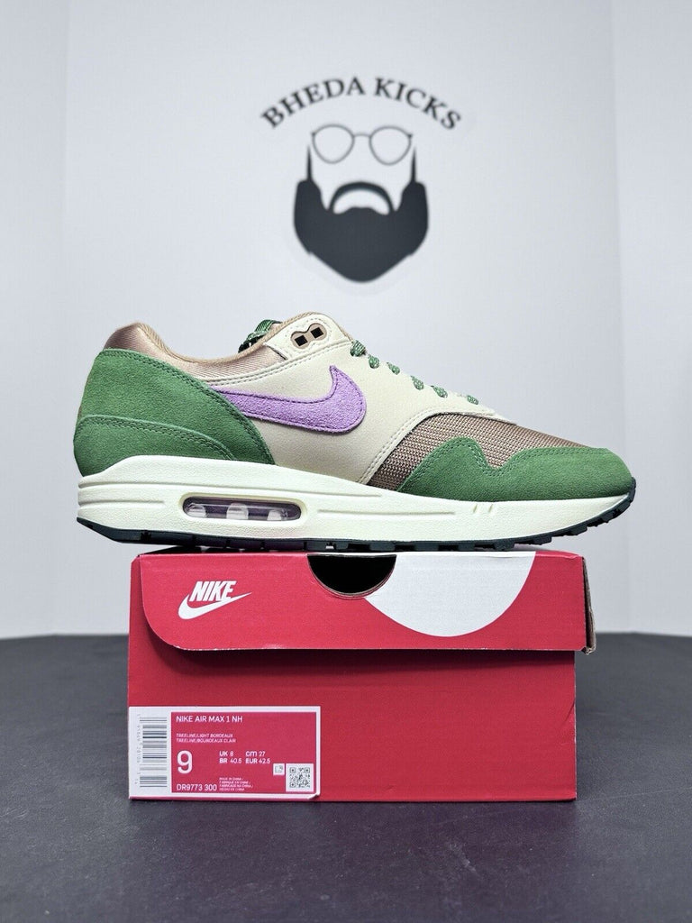 NEW DS Nike Air Max 1 SH Treeline Light Bordeax Green DR9773-30 Men’s Size 9