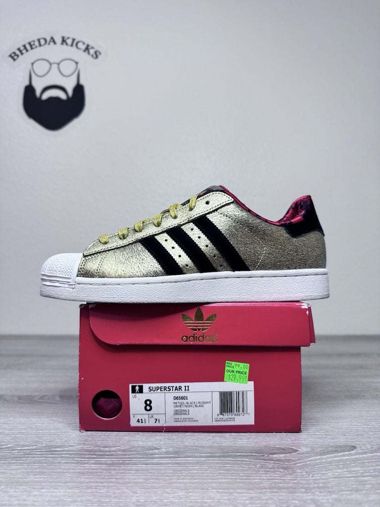 Size 8 - Adidas Superstar Sneakers Shoes 2 Year of the Horse Gold Red (D65601)