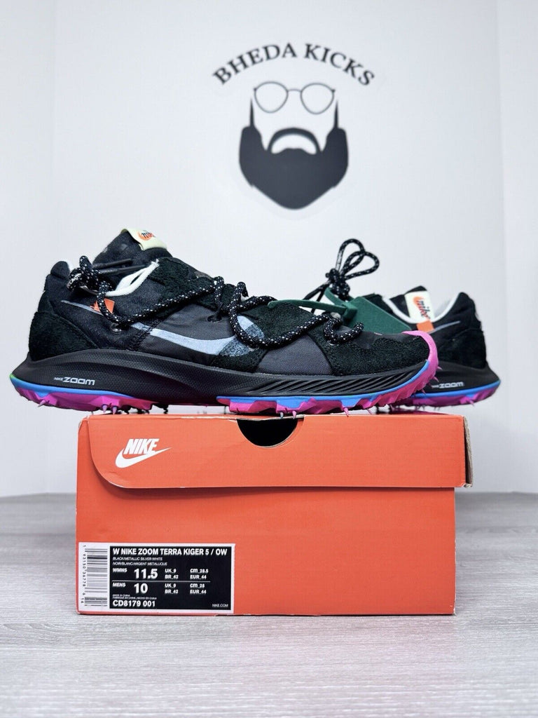 Size 11.5W/10M - Nike Zoom Terra Kiger 5 Off-White Black Preowned CLEAN