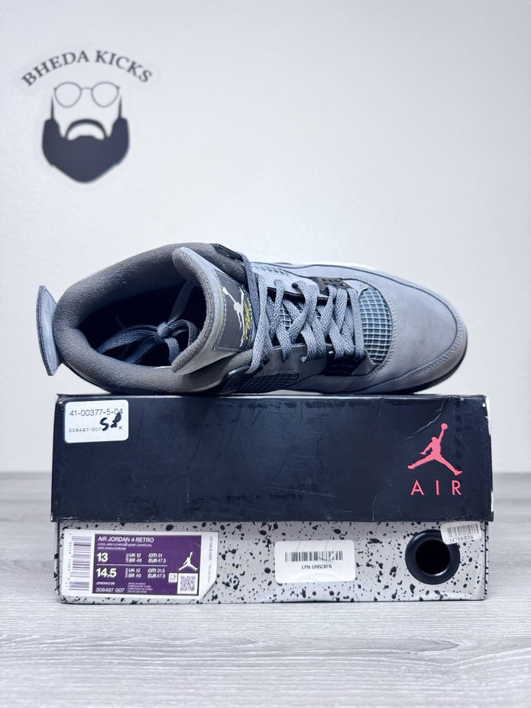Size 13 - Nike Air Jordan 4 Retro “Cool Grey” 2019 308497-007 Men’s Preowned