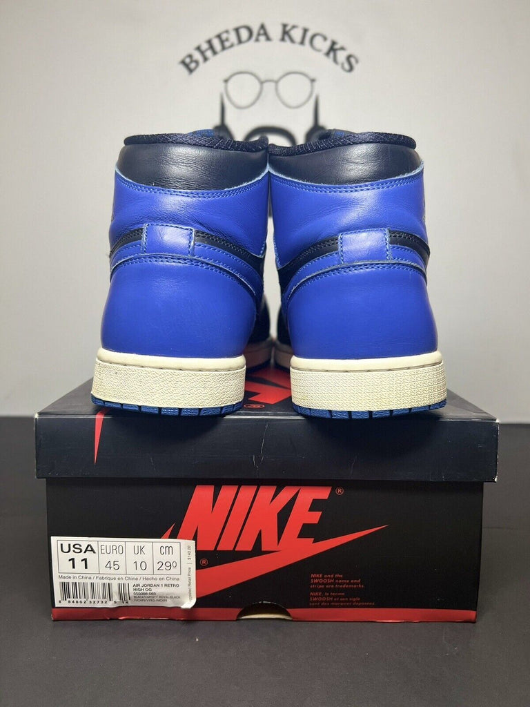 2013 Nike Air Jordan 1 Retro High OG Royal Blue Black Size 11 555088 085 Rare Og