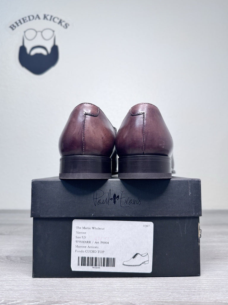 Size 9.5 - Paul Evans The Martin Wholecut Marrone Dress Shoes (Fits 10.5)