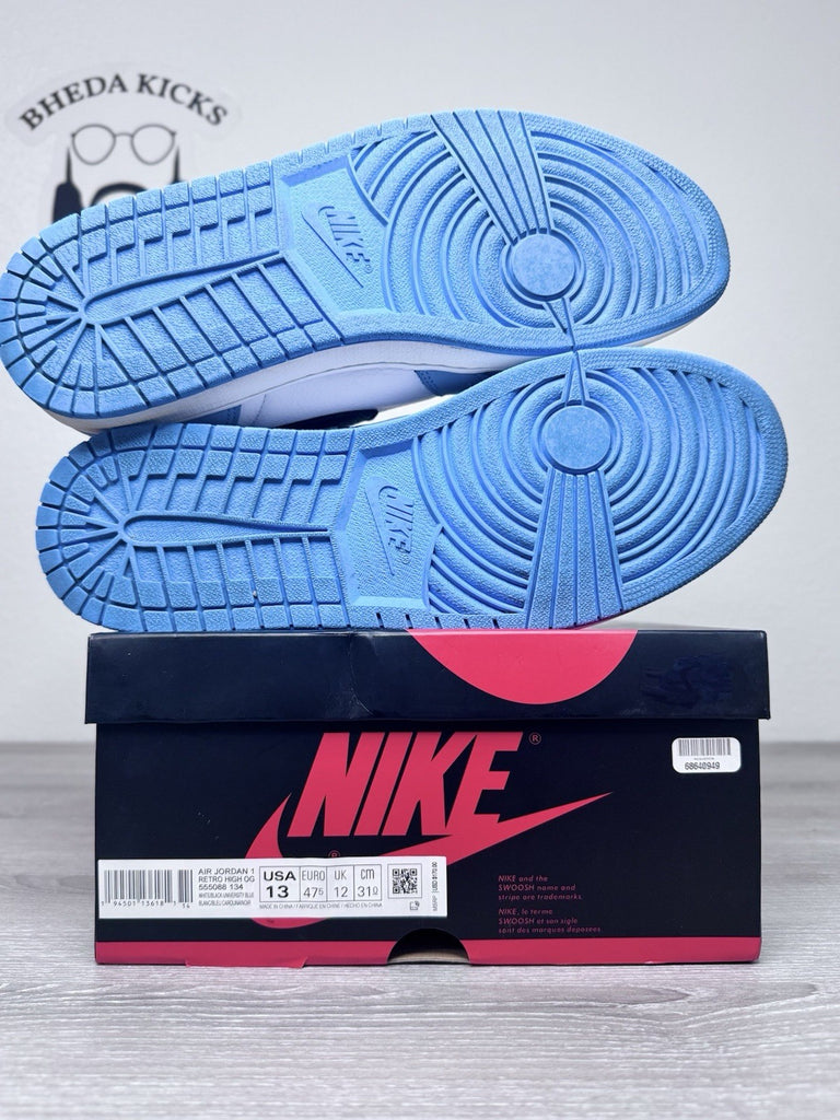 Size 13 - Jordan 1 Retro OG High University Blue 555088-134 Authentic Preowned