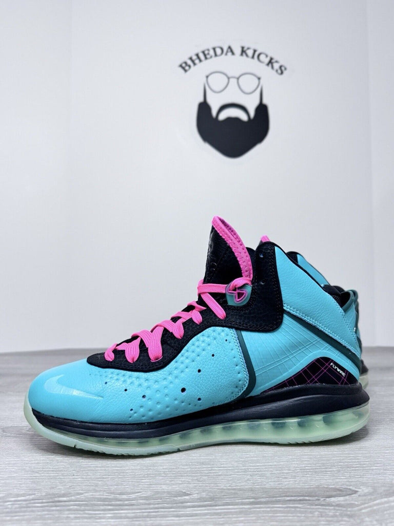 Size 9 - Nike Lebron 8 Retro South Beach 2021 Men’s Blue CZ0328-400 Preowned