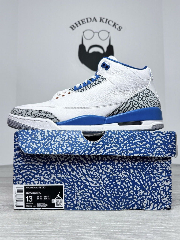 Size 13 - Nike Air Jordan 3 Retro Washington Wizards Blue White CT8532-148