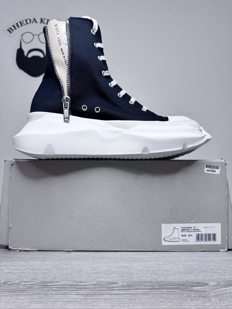 Size 42.5 EU/9.5 US - Rick Owens DRKSHDW Abstract High Sneakers Black Milk