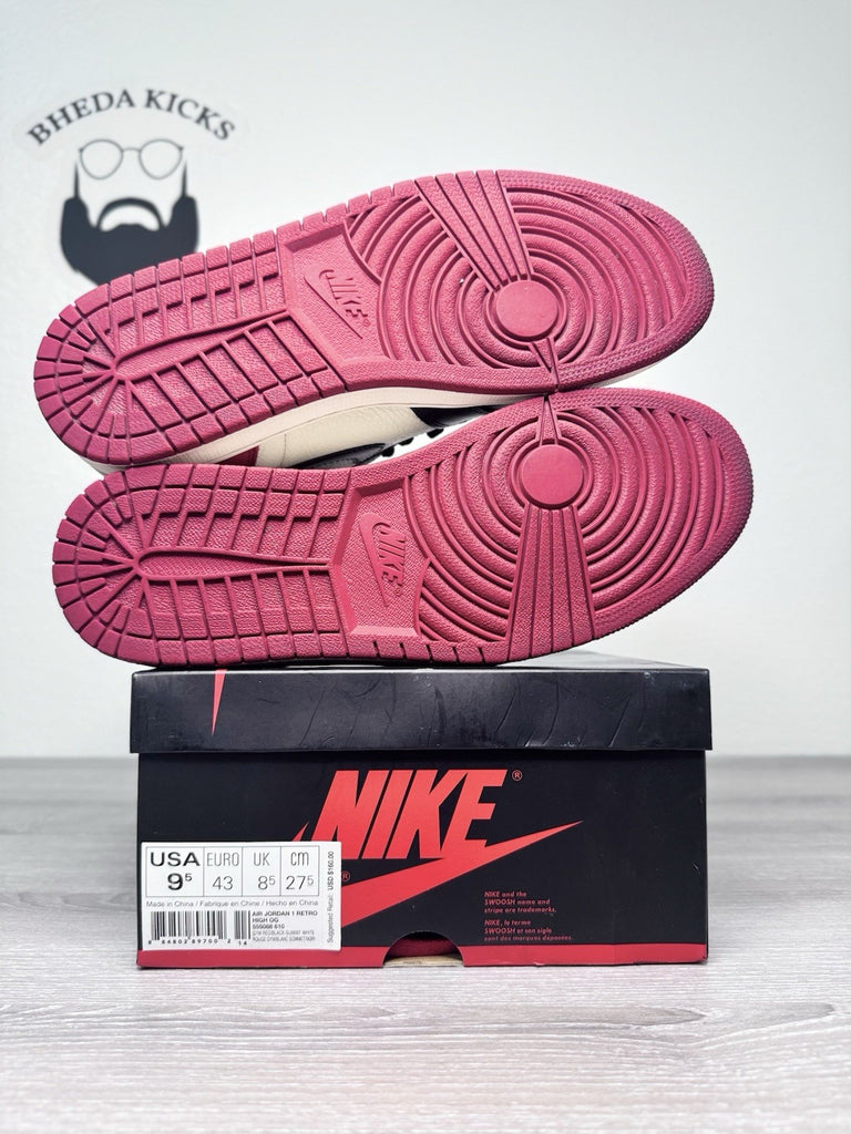 Size 9.5 - Air Jordan 1 Retro High OG Bred Toe Men's Sneakers 555088-610 Worn 1x