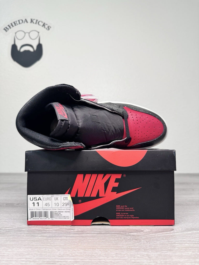 Size 11 - Jordan 1 Retro OG High Bred Toe 555088-610 2018 NEW DS