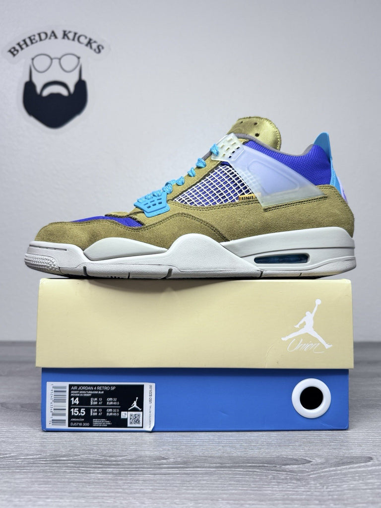 Size 14 - Air Jordan 4 Retro Union LA Desert Moss DJ5718-300 Preowned Authentic