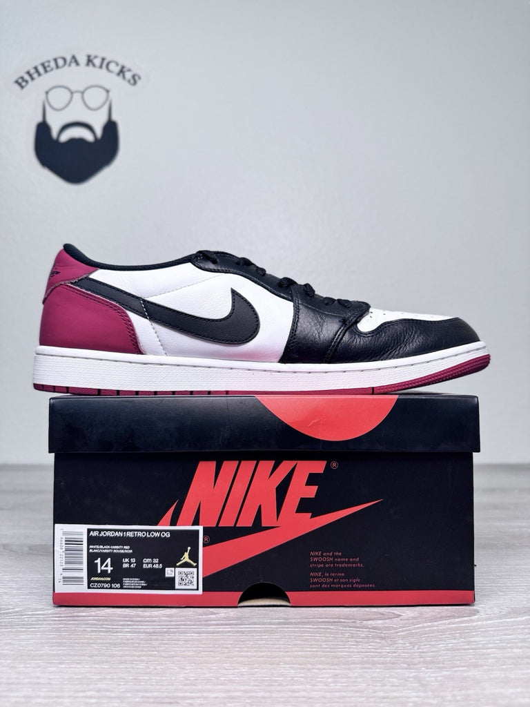 Size 14 - Nike Air Jordan 1 Low 2023 Retro Black Toe CZ0790-106 Preowned Og