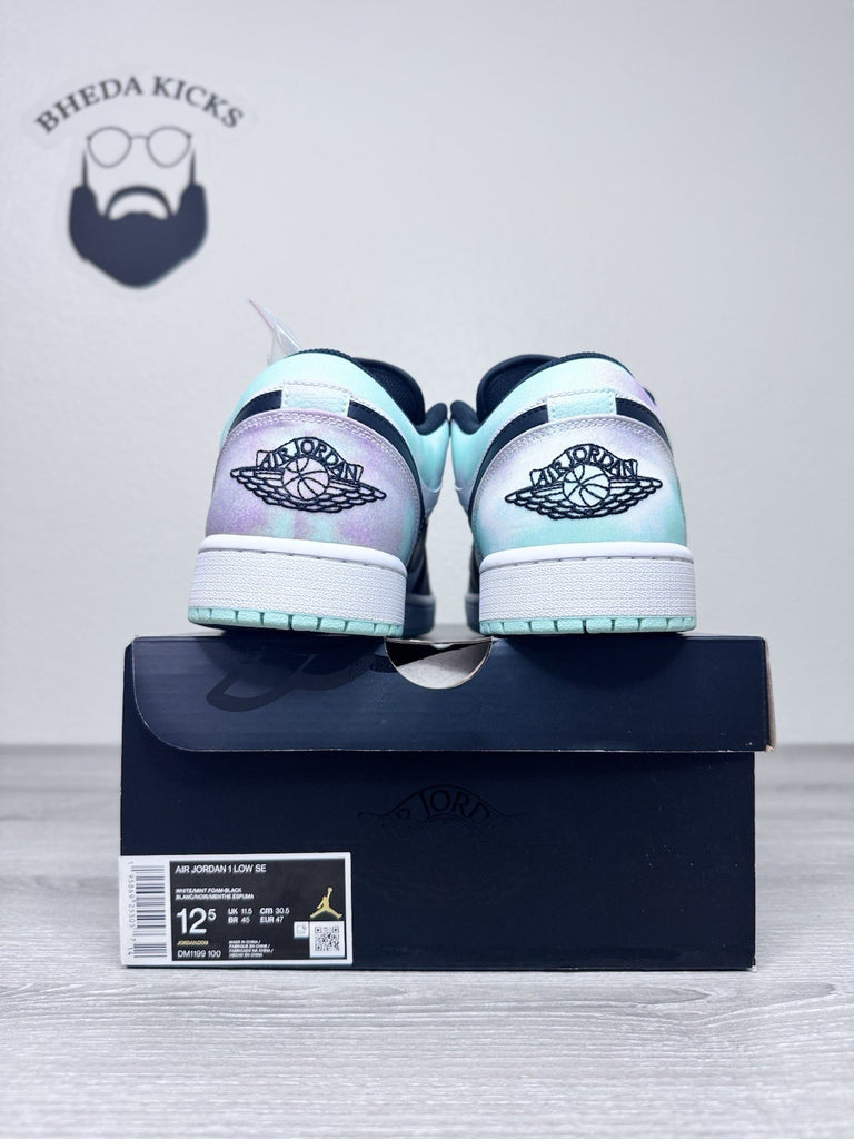 Size 12.5 - Air Jordan 1 SE Low Tie Dye DM1199-100 Auhthentic Og NEW DS